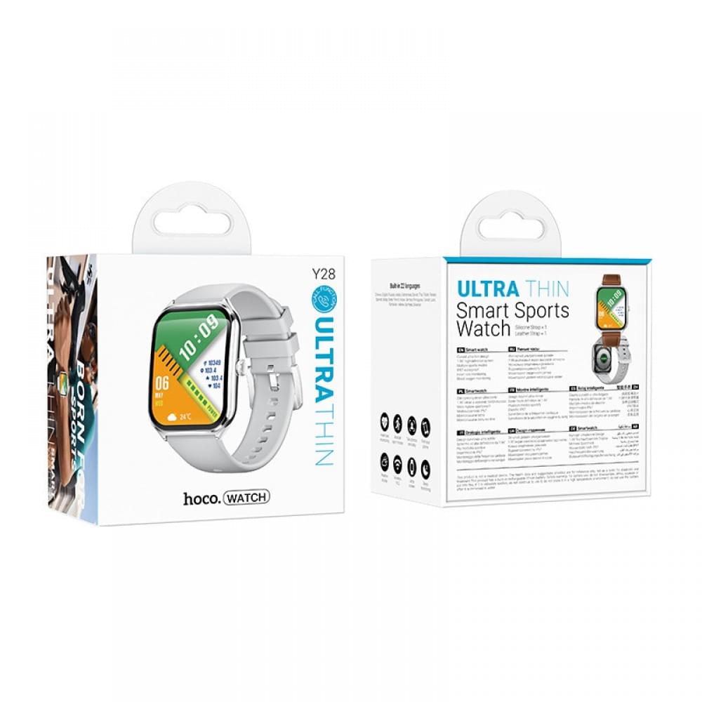 Смарт-годинник Hoco Y28 Amoled Smart sports watch (call version) Silver