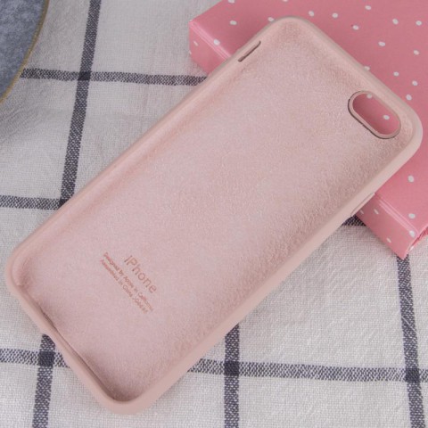 Чохол Silicone Case Full Protective (AA) для Apple iPhone 6/6s (4.7") Рожевий / Pink Sand