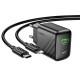 МЗП Hoco CS25A Rico PD20W+QC3.0 (1USB-A/1C) + кабель Type-C to Lightning Black
