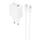 МЗП Hoco N51 Scenery PD65W (1USB-A/2C) + кабель Type-C to Type-C White
