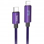 Дата кабель Hoco U125 Benefit 27W Type-C to Lightning (1.2m) Purple