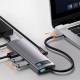 Перехідник HUB Baseus Metal Gleam Series 7-in-1 Multifunctional (WKWG020113) Сірий Перехідник HUB Baseus Metal Gleam Series 7-in-1 Multifunctional (WKWG020113) Сірий