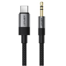 Аудіо кабель Aux Acefast J11 (Type-C to AUX 3.5mm plug) (1m) Black