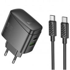 МЗП Hoco CS63A Bright PD65W (1USB-A/1C) + кабель Type-C to Type-C Black
