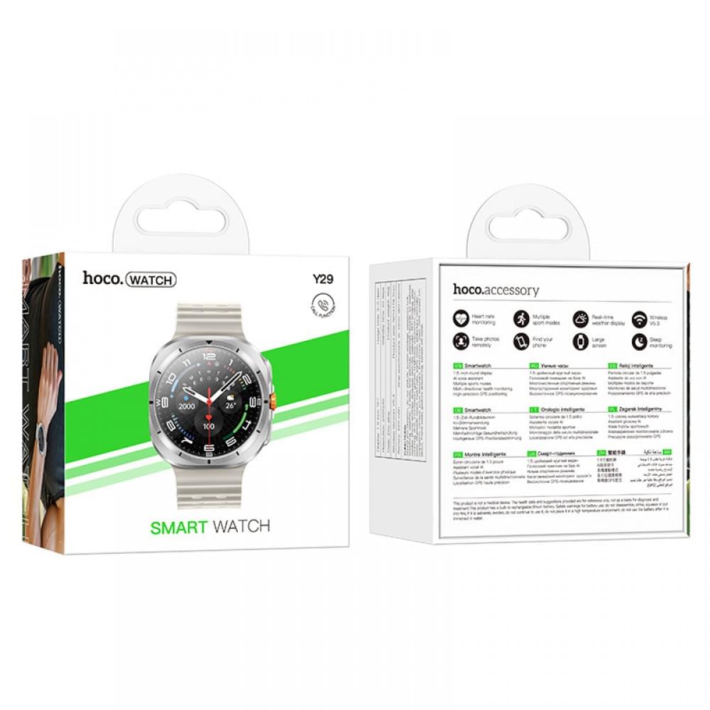 Смарт-годинник Hoco Y29 Smart sports watch (call version) Silver