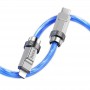 Дата кабель Hoco U113 Solid 20W Type-C to Lightning (1m) Blue