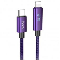 Дата кабель Hoco U125 Benefit 27W Type-C to Lightning (1.2m) Purple