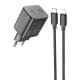СЗУ Hoco N42 Elogiado PD45W (2USB-C) + кабель Type-C to Lightning