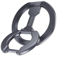 Магнітний тримач для телефону Hoco GH9 Double-ring Metal gray