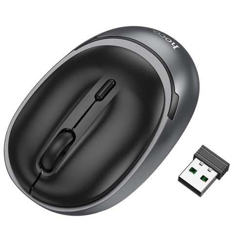 Миша бездротова Hoco GM34 Nuevo Bluetooth + 2.4G Black metal gray