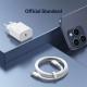 МЗП Usams US-OYXLTZ01 CC226 PD20W (1USB-C) + кабель Type-C to Type-C White
