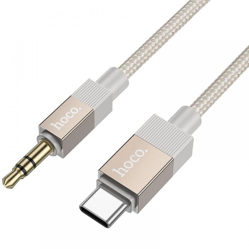Аудіо кабель Aux Hoco UPA32B Clever digital (Type-C to AUX 3.5mm) (1m) Gold