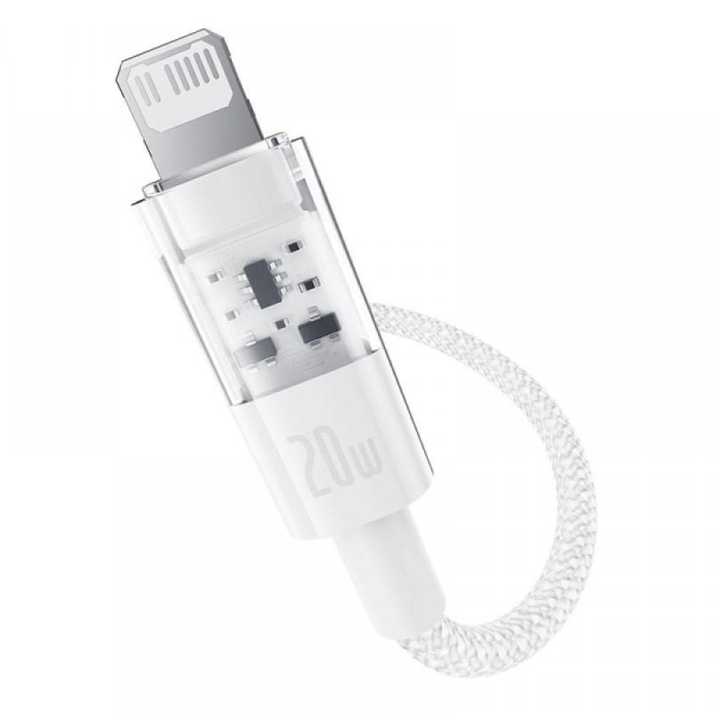 Дата кабель Baseus Gem Fast Charging Type-C to Lightning 20W (2m) (P10373001211-01) Moon White