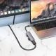 Перехідник Hoco HB28 Multi-function 6in1 (Type-C to HDTV+USB3.0+USB2.0+SD+TF+PD) Metal gray