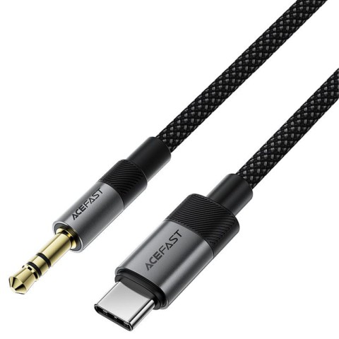 Аудіо кабель Aux Acefast J11 (Type-C to AUX 3.5mm plug) (1m) Black