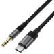 Аудіо кабель Aux Acefast J11 (Type-C to AUX 3.5mm plug) (1m) Black