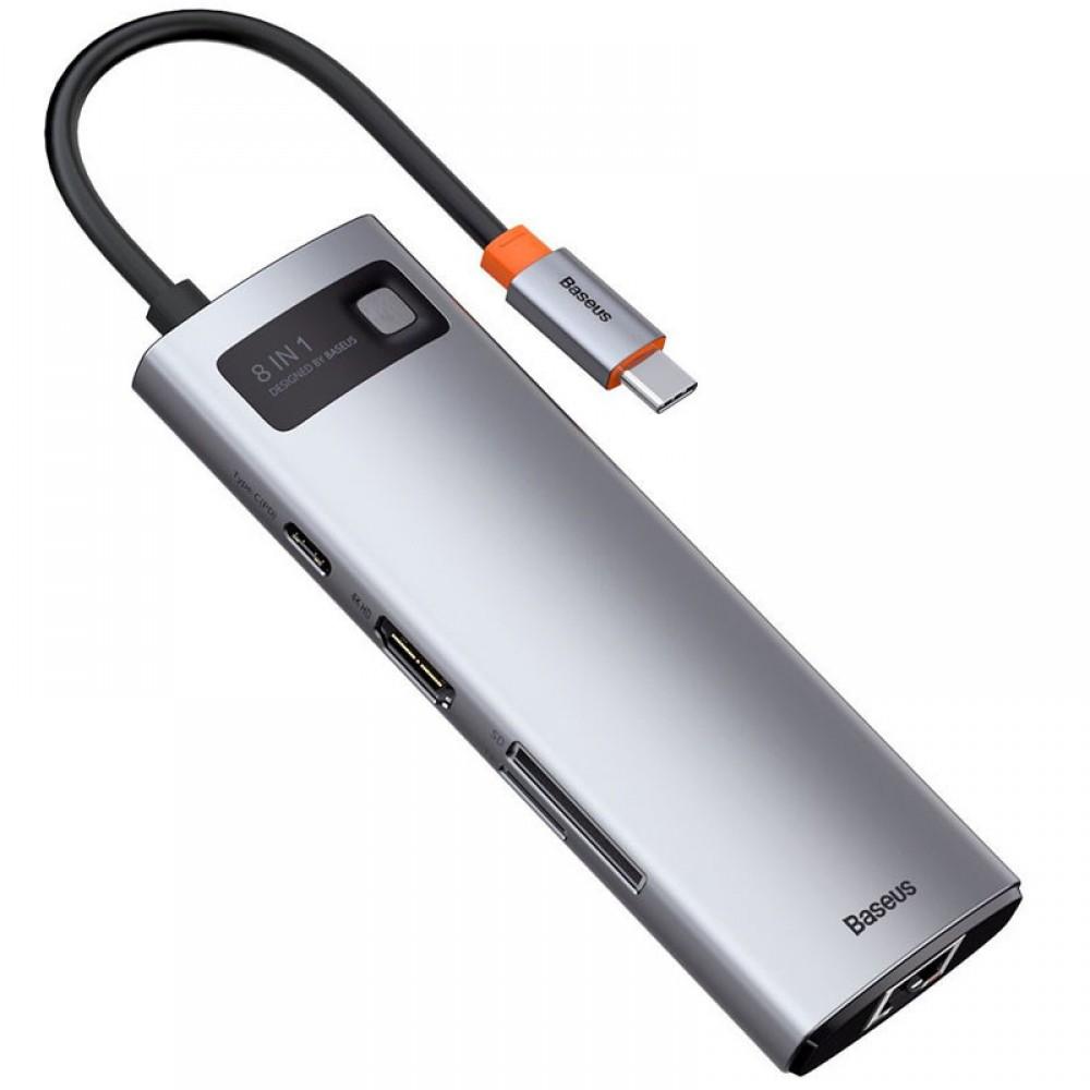 Перехідник HUB Baseus Metal Gleam Series 7-in-1 Multifunctional (WKWG020113) Сірий