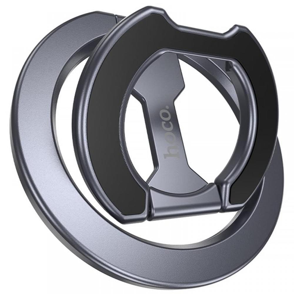 Магнітний тримач для телефону Hoco GH9 Double-ring Metal gray