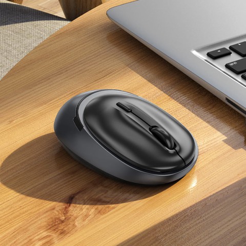 Миша бездротова Hoco GM34 Nuevo Bluetooth + 2.4G Black metal gray