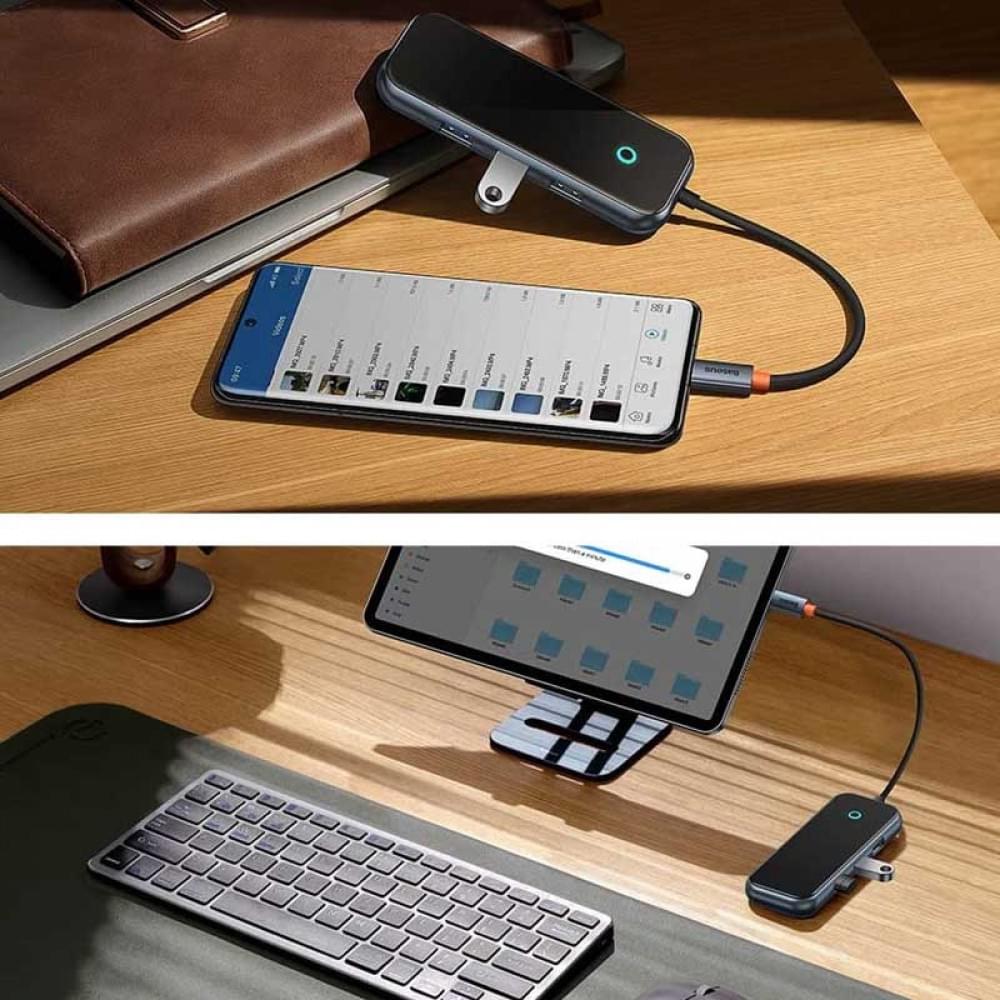 Переходник Baseus Hub AcmeJoy 7-Port Type-C (HDMI*1+USB3.0*2+USB2.0*1+Type-C PD&Data*1+SD/TF) (WKJZ)