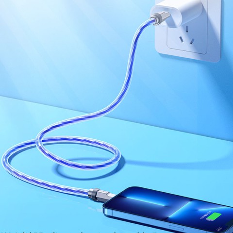 Дата кабель Hoco U113 Solid 20W Type-C to Lightning (1m) Blue