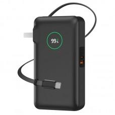 Портативний ЗП Power Bank WIWU Wi-P049 PD20W with cable 10000 mAh Black