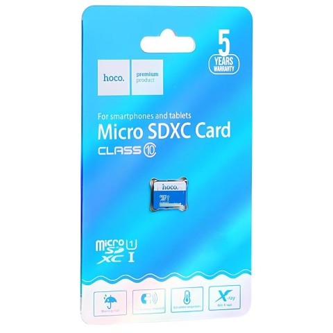 Карта пам'яті Hoco microSDHC Class 10 - 32GB (без адаптера) Blue