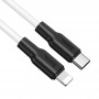 Дата кабель Hoco X21 Plus Silicone Type-C to Lightning (1m) Чорний / Білий