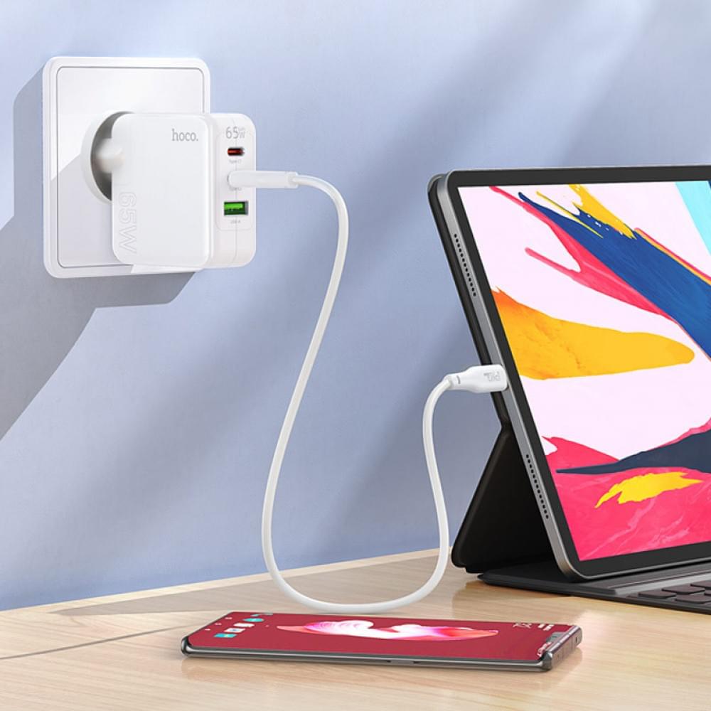 МЗП Hoco C115A Header PD65W (2C1A) White