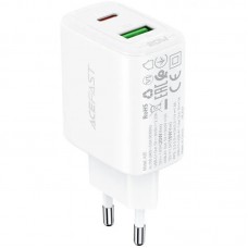 МЗП Acefast A25 PD20W (USB-C+USB-A) dual port White