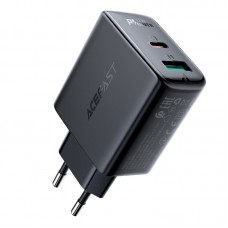 МЗП Acefast A5 PD32W GaN (USB-C+USB-A) Black