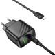 МЗП Hoco CS25A Rico PD20W+QC3.0 (1USB-A/1C) + кабель Type-C to Lightning Black