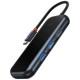 Перехідник Baseus Hub AcmeJoy 7-Port Type-C (HDMI*1+USB3.0*2+USB2.0*1+Type-C PD&Data*1+SD/TF) (WKJZ) Dark Gray