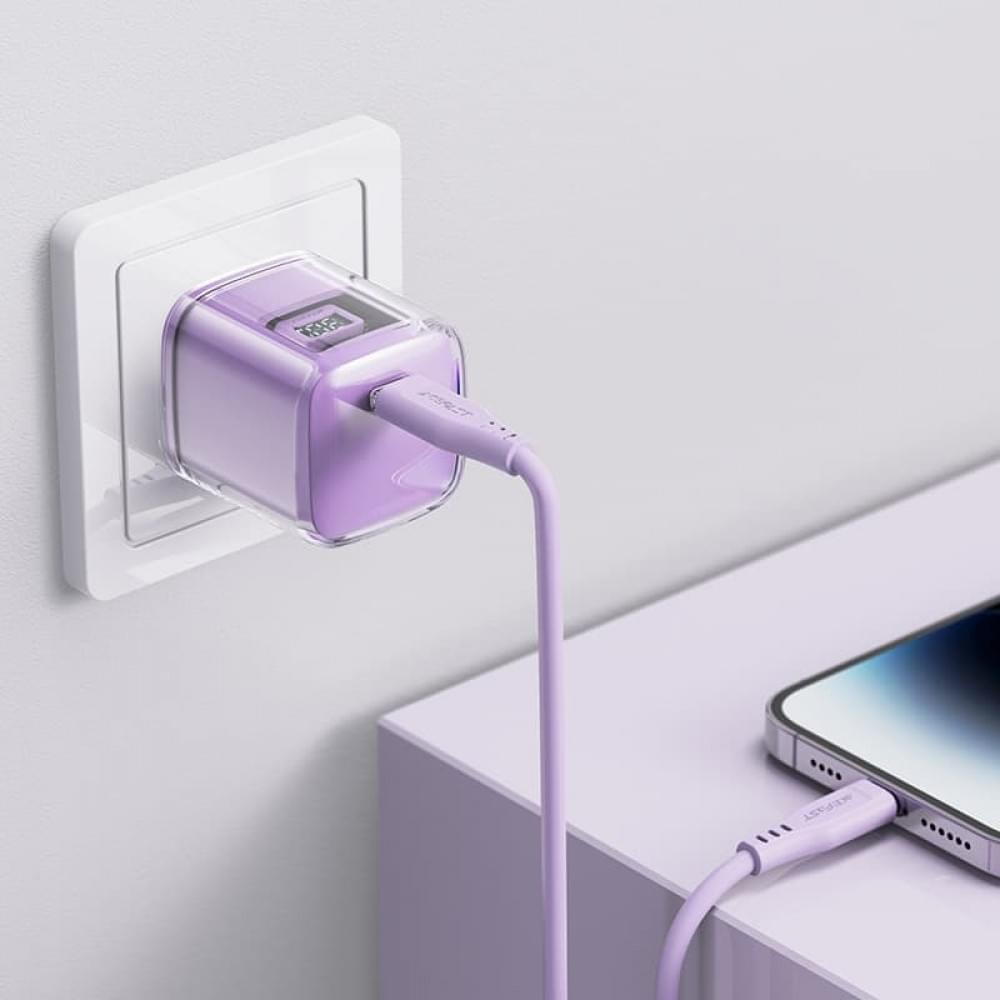 МЗП Acefast A53 Sparkling series PD30W GaN (1USB-C) Alfalfa purple