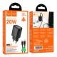 МЗП Hoco N60 Gentle PD20W (1USB-C) + кабель Type-C to Type-C Black
