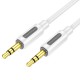 Аудіо кабель Aux Borofone BL20 True sound silicone (1m) White