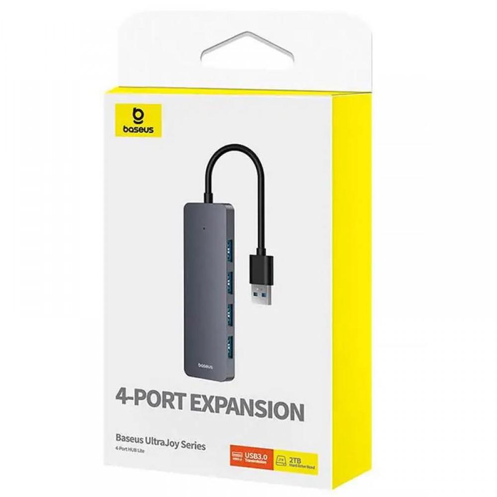 Перехідник HUB Baseus UltraJoy Series Lite 4-Port (USB-A to 4xUSB3.0+Type-C) (1m) (B0005280B811-02) Space Grey