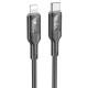 Дата кабель Hoco U120 Transparent explore intelligent power-off PD 27W Type-C to Lightning (1.2m)