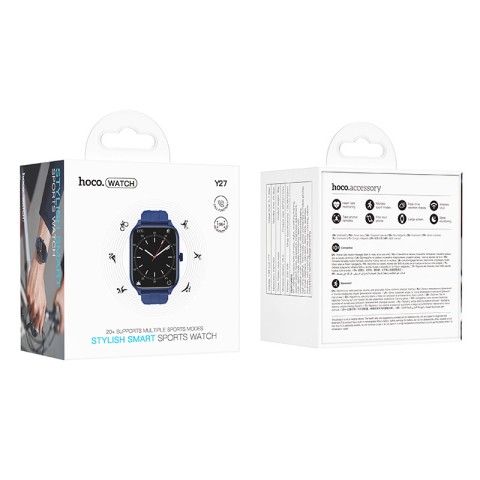 Смарт-годинник Hoco Y27 Smart sports watch (call version) Blue
