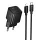 МЗП Hoco N66 Ingenious PD35W (1USB-C) + кабель Type-C to Lightning Black