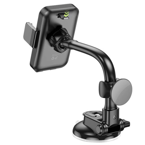 Автотримач Hoco H27 Rock push-type (center console) Black / Gray