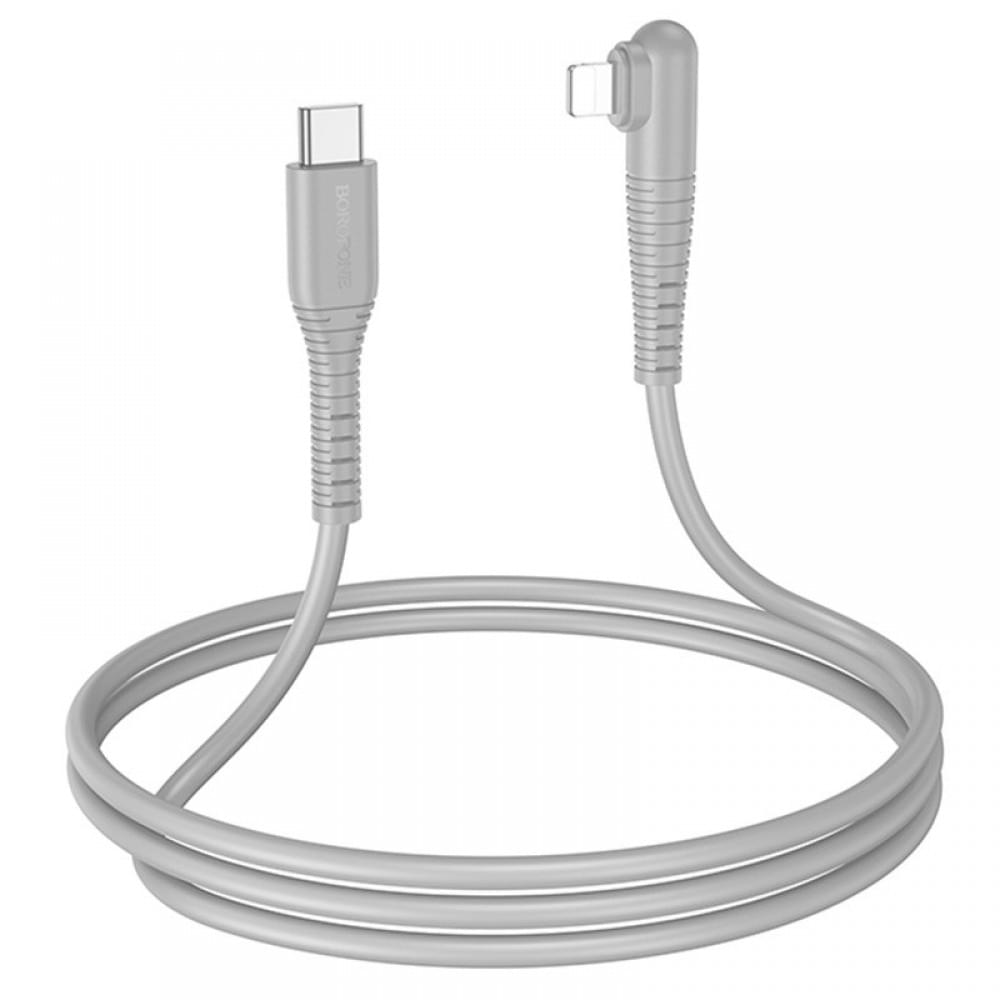 Дата кабель Borofone BX105 Corriente Type-C to Lightning (1m) Gray