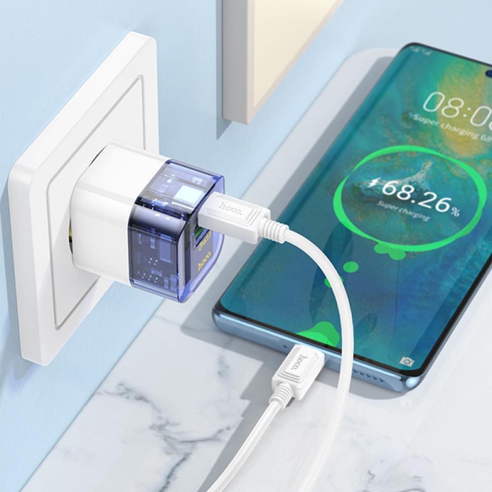 СЗУ Hoco C131A Platium PD30W+QC3.0 (1USB-A/1C)