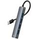 Перехідник HUB Baseus UltraJoy Series Lite 4-Port (USB-A to 4xUSB3.0+Type-C) (1m) (B0005280B811-02) Space Grey Перехідник HUB Baseus UltraJoy Series Lite 4-Port (USB-A to 4xUSB3.0+Type-C) (1m) (B0005280B811-02) Space Grey
