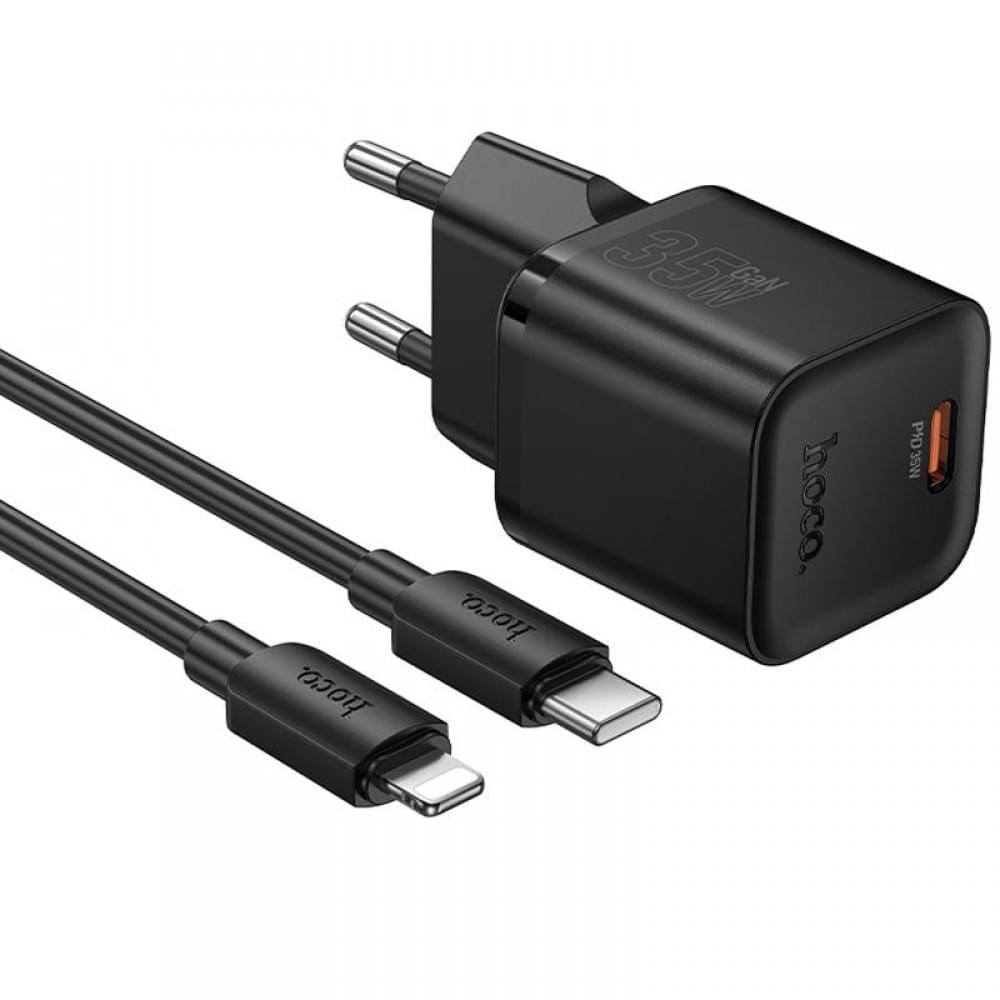 МЗП Hoco N66 Ingenious PD35W (1USB-C) + кабель Type-C to Lightning Black