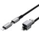 Дата кабель WIWU Wi-C085 Raptor Pro 2in2 USB-A + USB-C/Type-C to Lightning (1m) Black