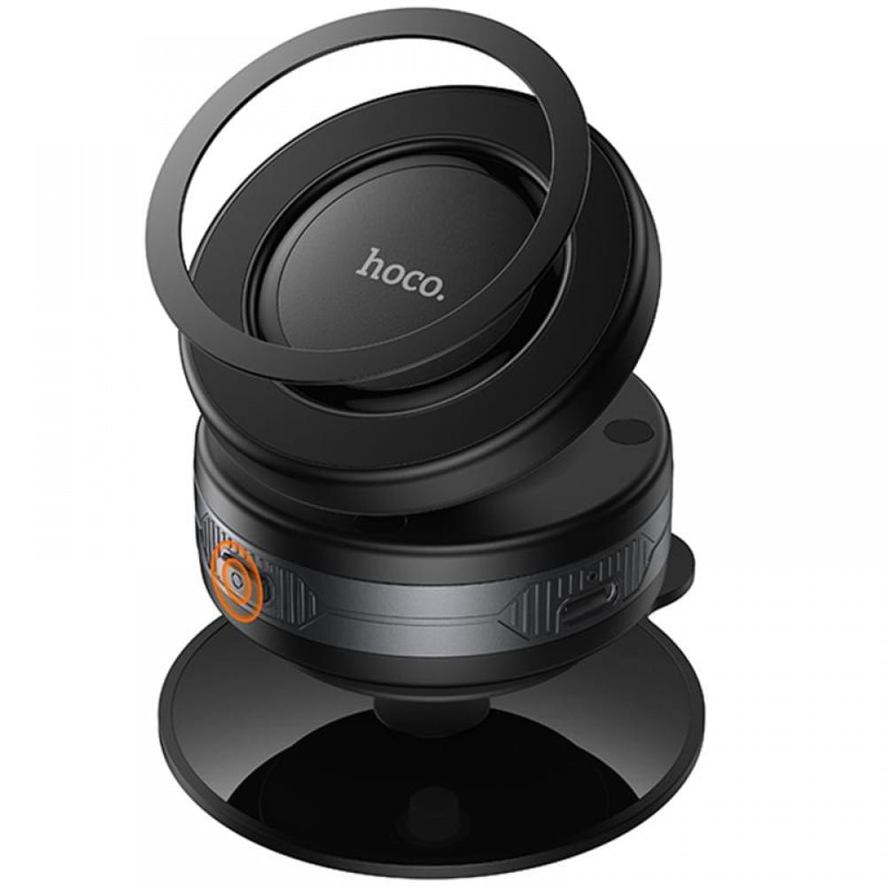 Автотримач Hoco H87 Dragon electric suction cup magnetic (universal) Black / Metal gray