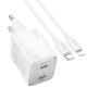 МЗП Hoco N42 Elogiado PD45W (2USB-C) + кабель Type-C to Lightning White