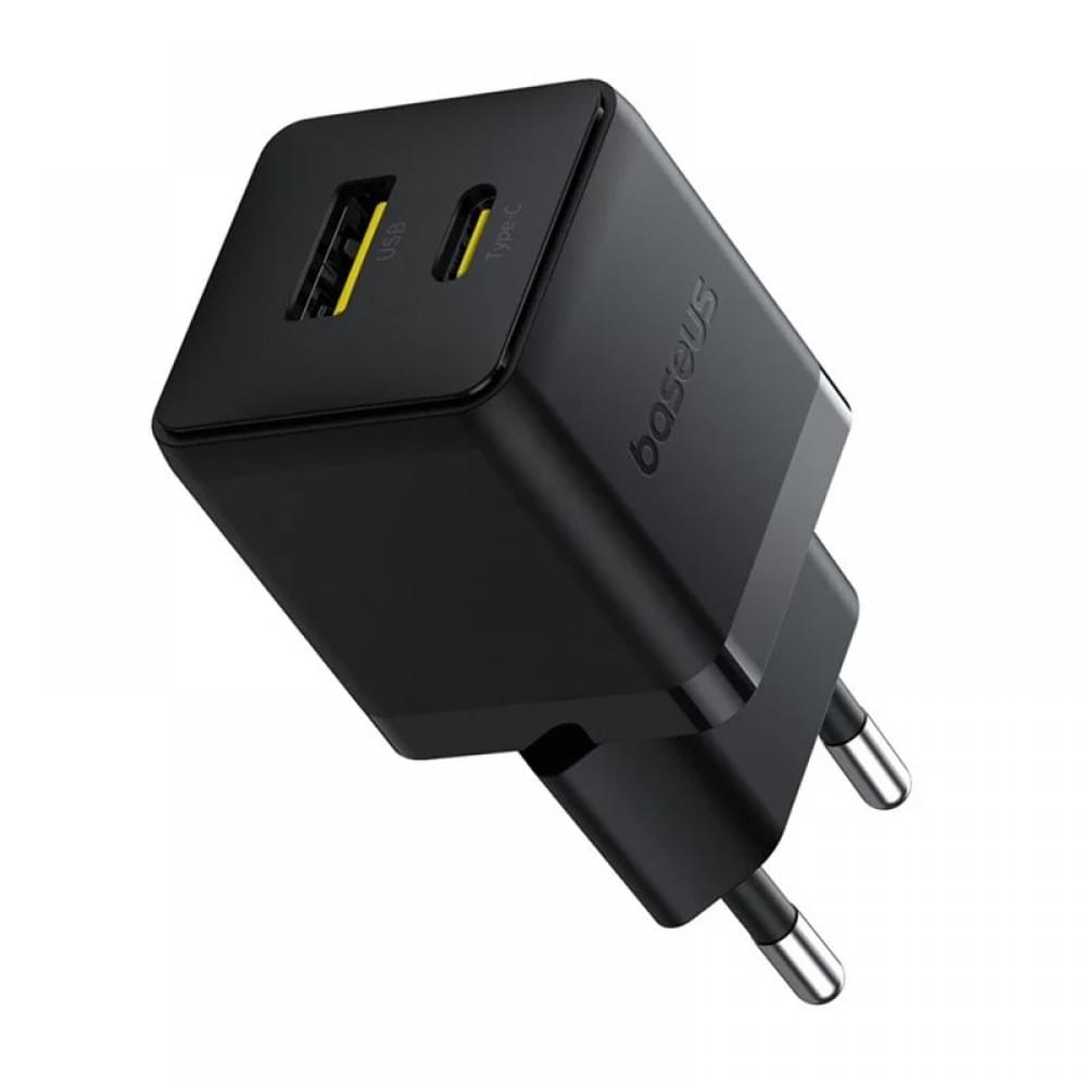 СЗУ Baseus Palm Fast Charger 30W (1USB-A/1C) + кабель Type-C to Type-C (P1011160A)