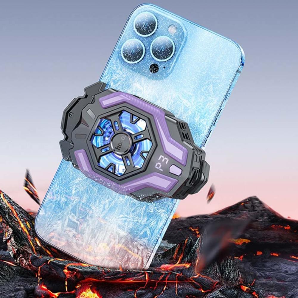 Охолоджуючий кулер для мобільного телефону Hoco GM26 Ambitious Black purple